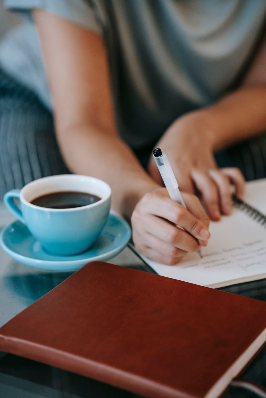 Travel journalist writing